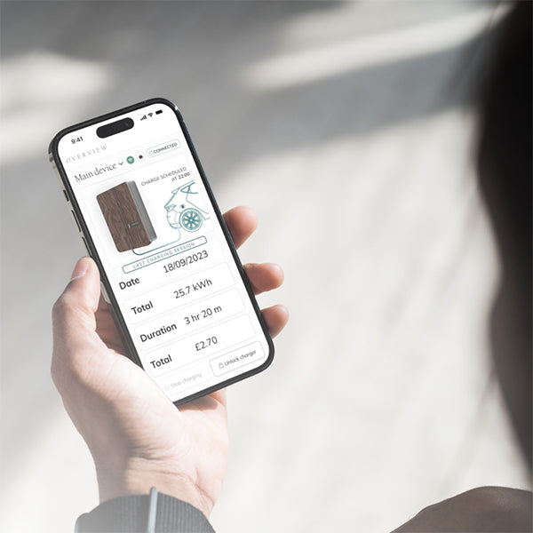 Andersen charging app showing scheduled EV charging sessions